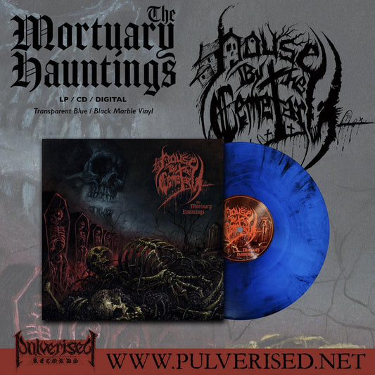 HOUSE BY THE CEMETARY "THE MORTUARY HAUNTINGS" 12" - Transparent Blue / Black Marble Vinyl