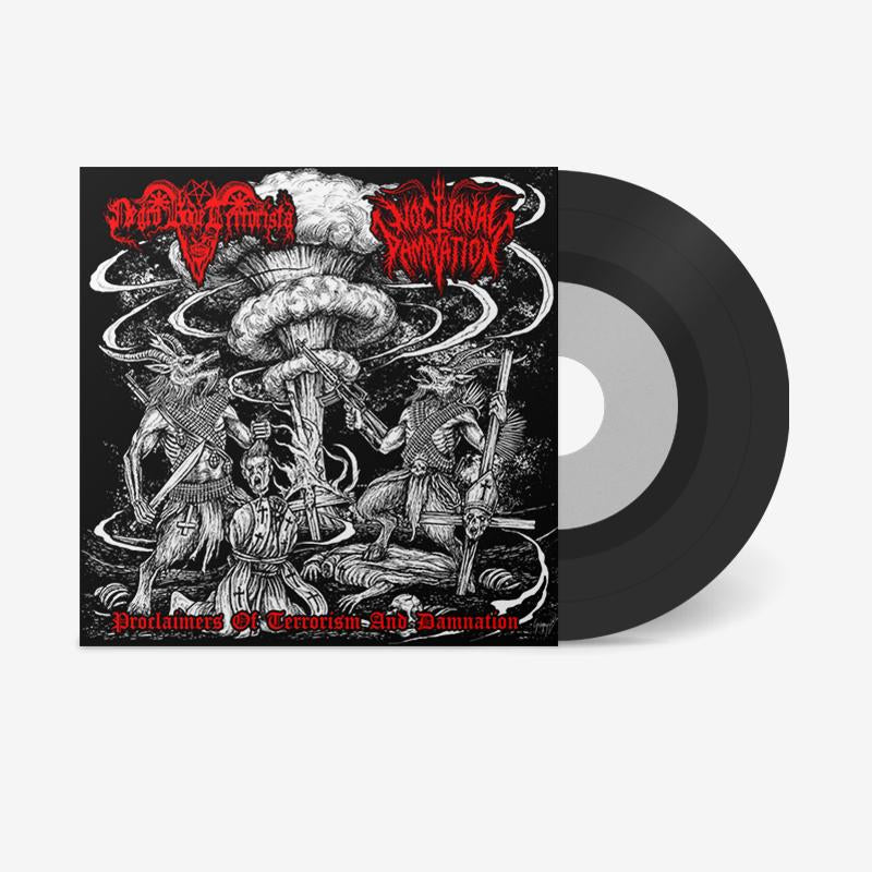 Negro Bode Terrorista (Bra) Nocturnal Damnation (Kor/Tha) "Proclaimers Of Terrorism And Damnation" 7"