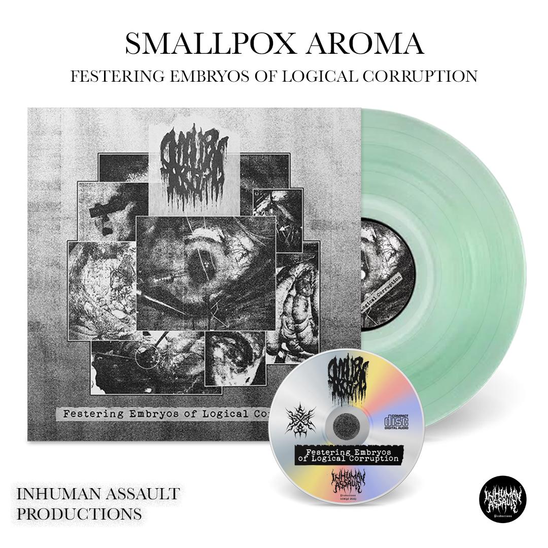 SMALLPOX AROMA “Festering Embryos of Logical Corruption” 12" (TRANSPARENT COKE BOTTLE GREEN VINYL) + Free CD