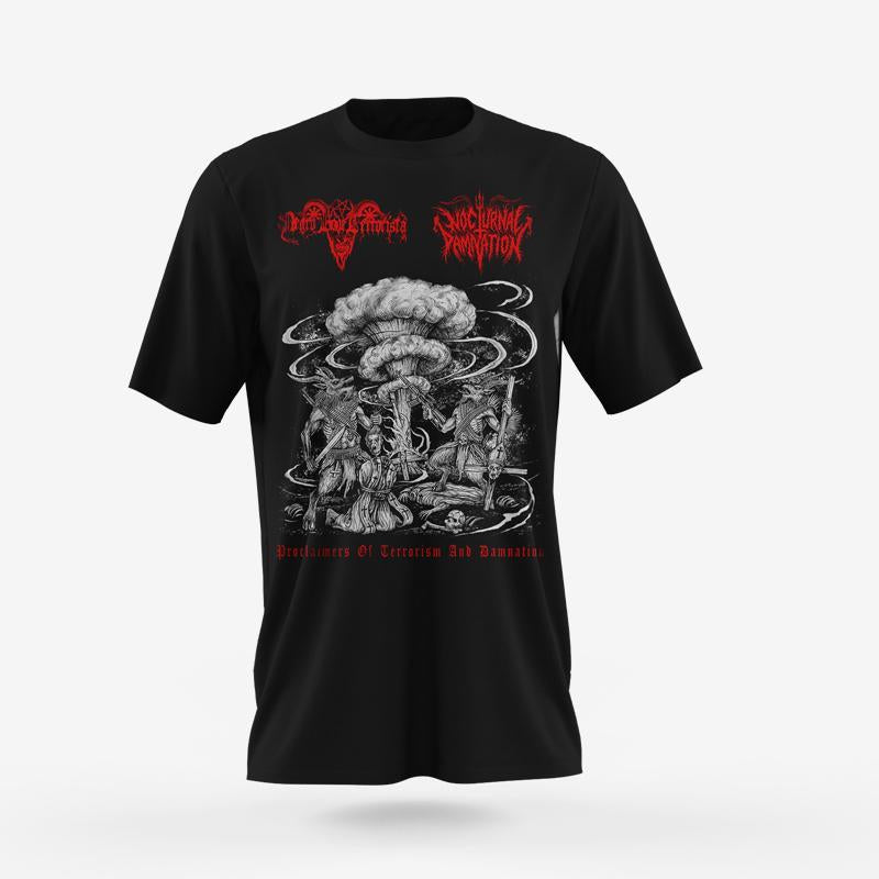 Negro Bode Terrorista (Bra) / Nocturnal Damnation (Kor/Tha) "Proclaimers Of Terrorism And Damnation" T-SHIRT