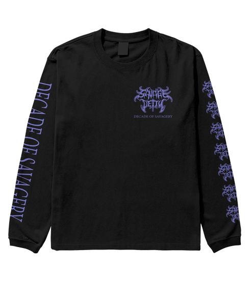 SAVAGE DEITY “SAVAGERY IN 2023” LS ( PURPLE LOGO )