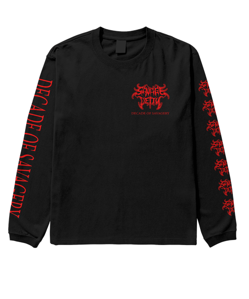 SAVAGE DEITY “SAVAGERY IN 2023” LS ( RED LOGO )