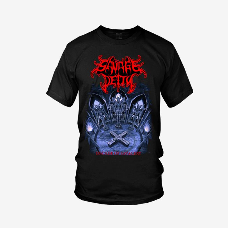 SAVAGE DEITY “DECADE OF SAVAGERY” T-SHIRT